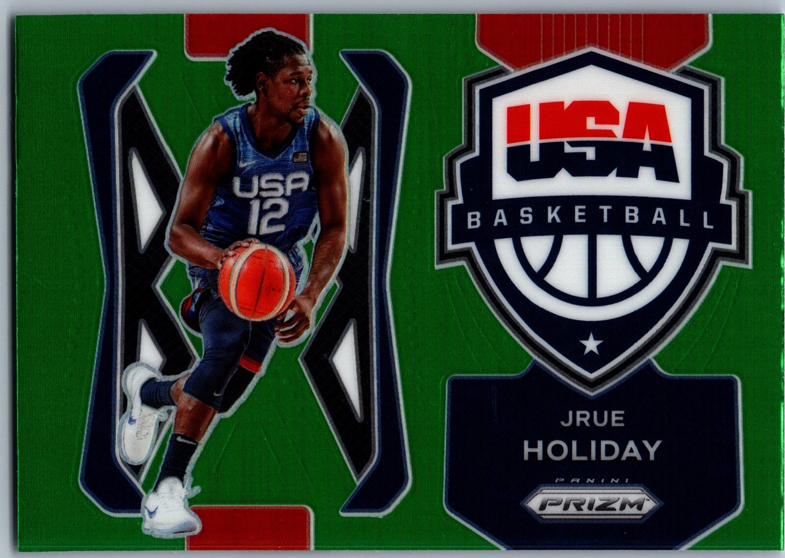 🏀 21-22 PANINI PRIZM USA BASKETBALL GREEN PRIZM - JRUE HOLIDAY #8 BUCKS