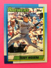1990 Topps, INK STREAK ERROR, Milwaukee Brewers - TEDDY HIGUERA