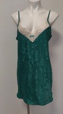 Vintage California Miss Satin Lace Floral Chemise Nightie Medium New with Tags