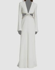 $1495 A.L.C. Women's White Trina Embellished Cut-Out Gown Dress Size 12