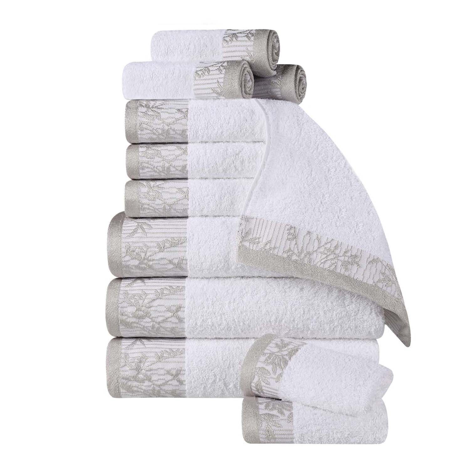 Set With Embroidered Jacquard Border