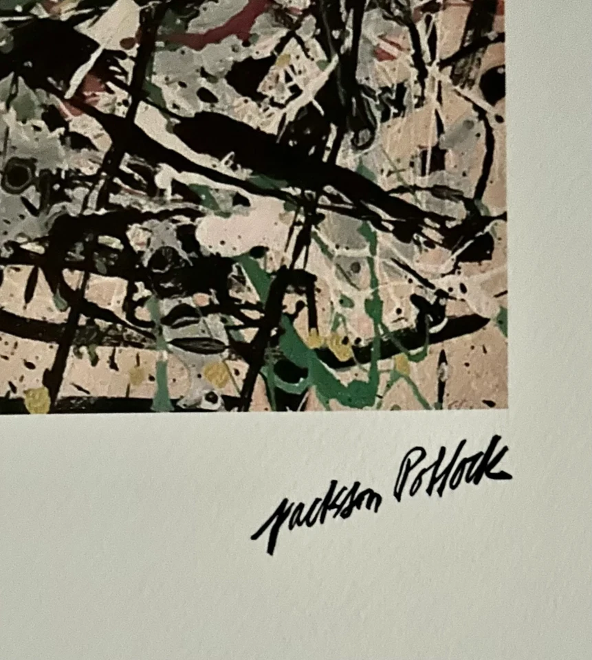 Litografía Off Set Jackson Pollock (después) "Sin título" Edición limitada (70/300) Foto 2 de 4