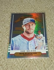2019 MAX SCHERZER DONRUSS DIAMOND KINGS SEASON STAT LINE /300 (NATIONALS)