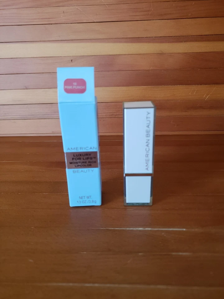 Lápiz labial American Beauty LUJO PARA LABIOS ROSA PUNCH 13 nuevo en caja difícil de encontrar raro Foto 4 de 4