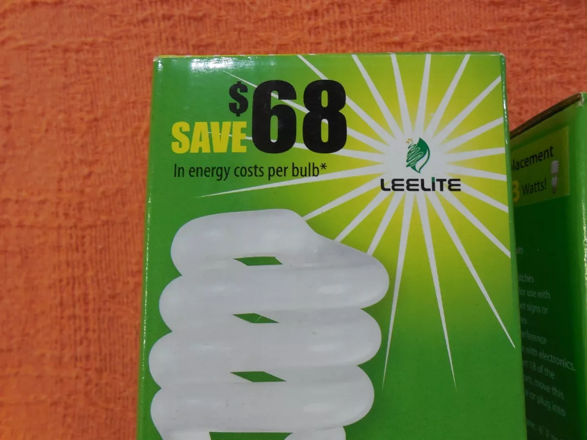 LEELiTE 18W 120V 60Hz LEELiTE 13W 120V 60Hz 2 different bulbs eBay