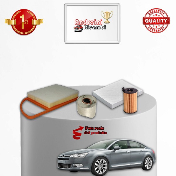 Set Service 4 Filter Citroen C5 II 1.6 HDI 82KW 112CV Von 2010->-image