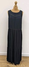 Hush Dana Maxi Dress Black Size 10 Layers Goth Festival Excellent Condition