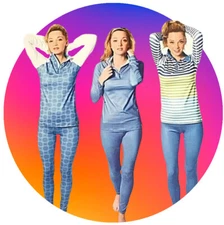 BULA Base Layer One Shirt Micro Stretch Women's XL Ski Sports Crew Neck Blue