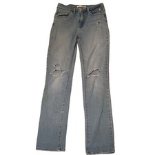 Levi  s Jeans Women  s Size 27 High Rise 724 Straight Jeans Distressed Look