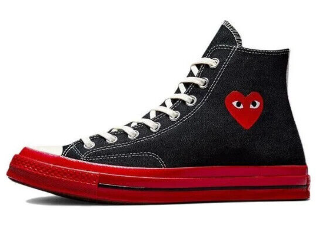 NEW Converse Comme des Garçons Play x Chuck 70 High 'Black Red