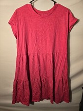 Gap Womens Barbie Pink Short Boho Dress Ruffles Size Large Tall L Barbie 16/18