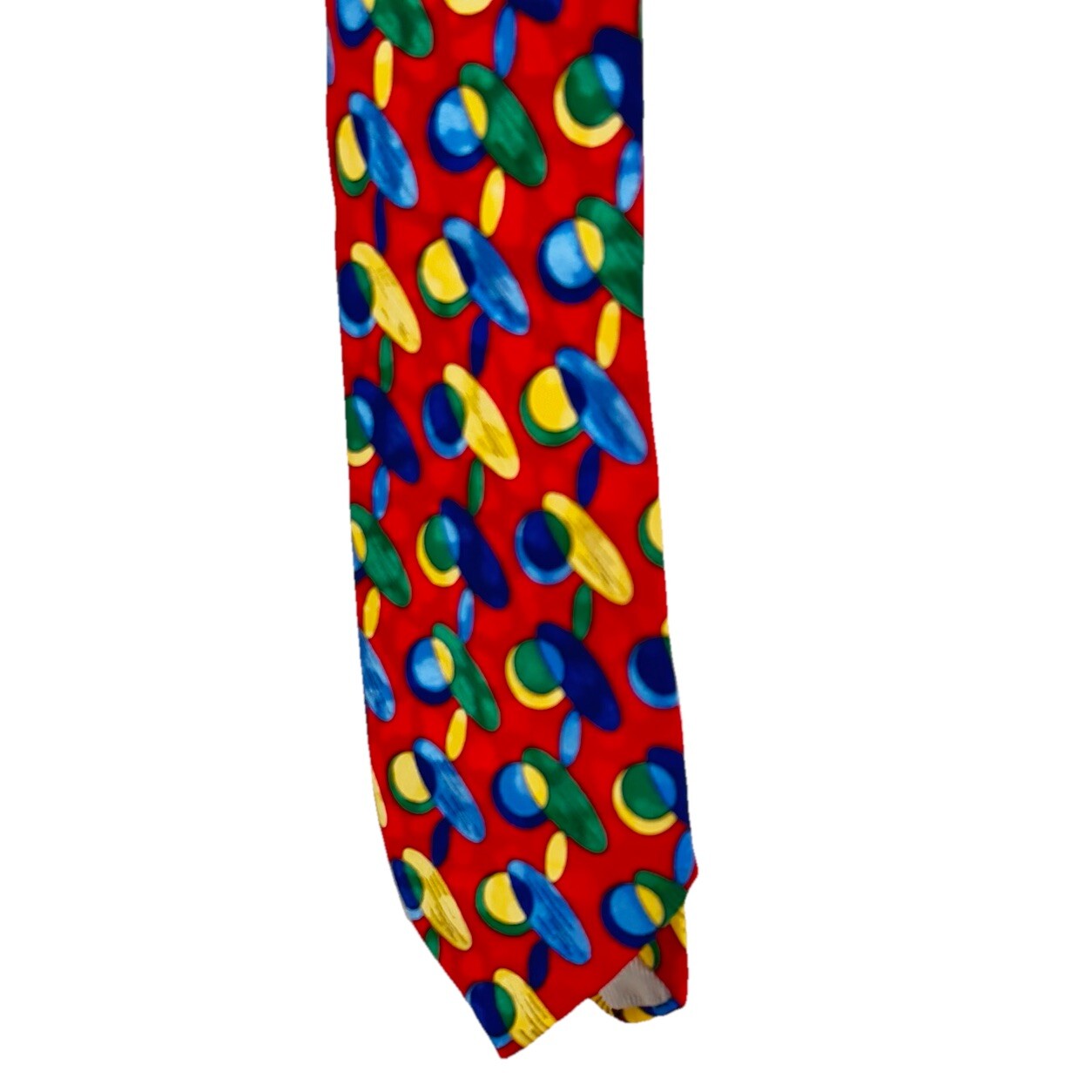 DOLCE GABANNA Basic Tie Multicolor Red Oval Circl… - image 5