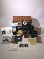 Polaroid Land Camera 150 Leather Case Manuals Film Flash LOTS of Extras