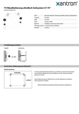 Samsung Ultra Slim Wandhalterung Nur Für Samsung LED 32/94 Cm (37 Zoll), 1,5 Cm Abstand Zur Wand