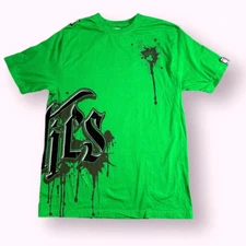 Boston Celtics Basketball Green with Black Flocking Cotton T Shirt UNK NBA Large