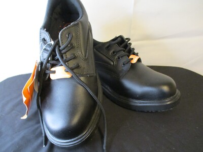 GENUINE GRIP Aegis Womens 9.5 Black Comfort Oxford Steel Toe Shoes NEW 