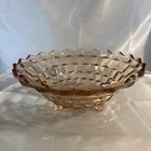 Vintage Jeanette Pink Depression Glass 3 footed bowl 10" dia