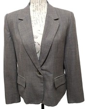 Pendleton Blazer Sz 12P  Wool Blend Gray Corp Gore Career Designer