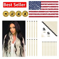 Effortless 22'' Clip-In Hair Extensions - 10 Pack Synthetic Beige Blonde Pieces
