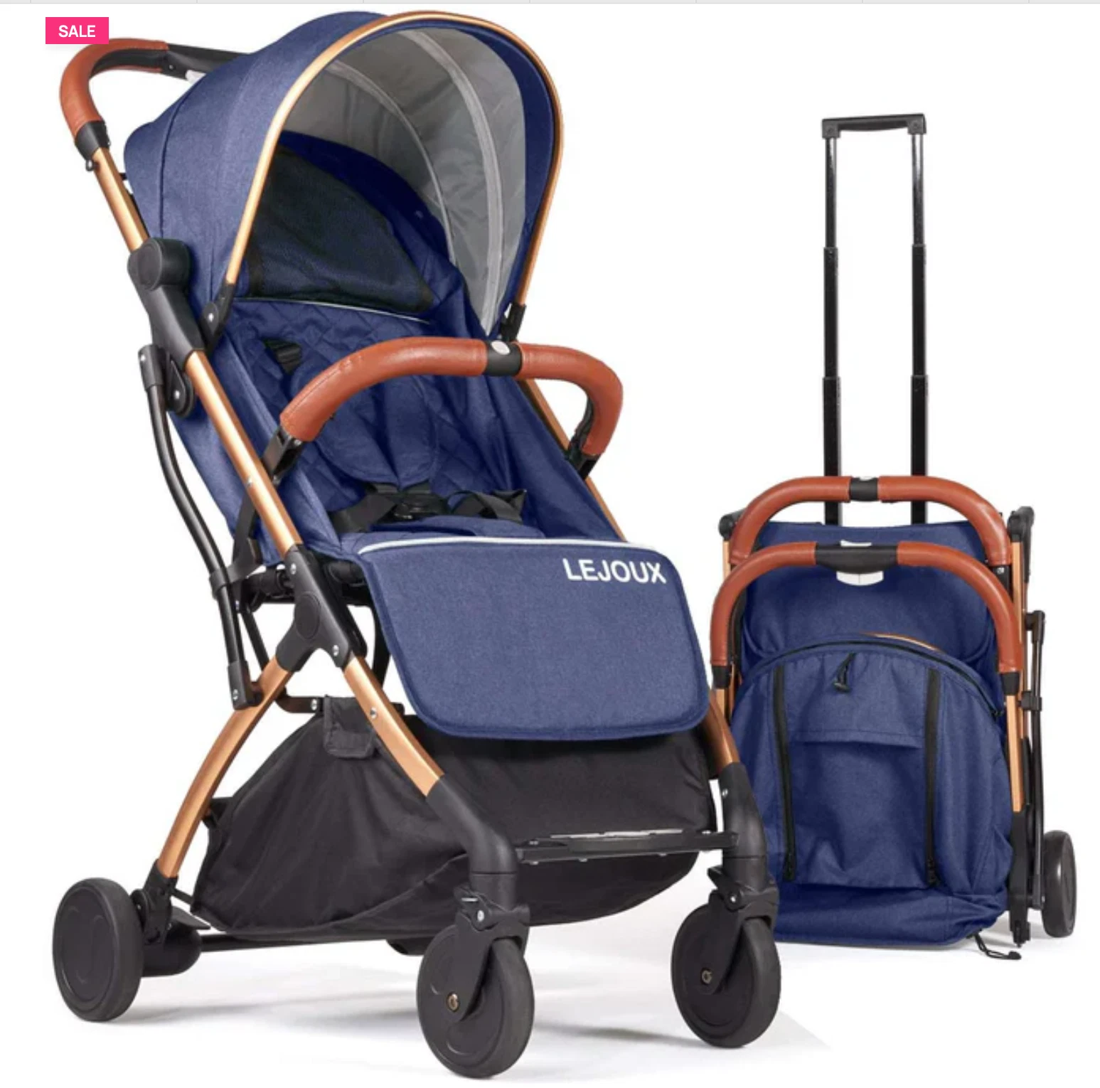 Lejoux Go TR18 Baby Travel Stroller Pram Pushchair Buggy - Blue From 6-36 Months
Opens in a new wind