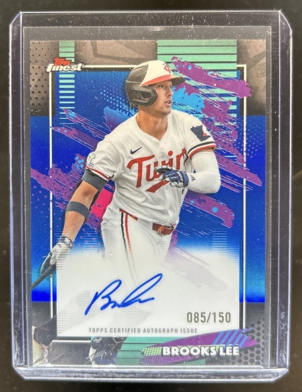 2026 Topps Finest Brooks Lee Auto Autograph Blue Refractor #/150 Twins