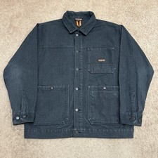 Patagonia Iron Forge Hemp Chore Coat Jacket Mens XL Black Canvas Denim Workwear