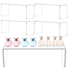 4 Pcs Large 13'' Clear Acrylic Risers, Display Risers Shelf Showcase Fixtures...