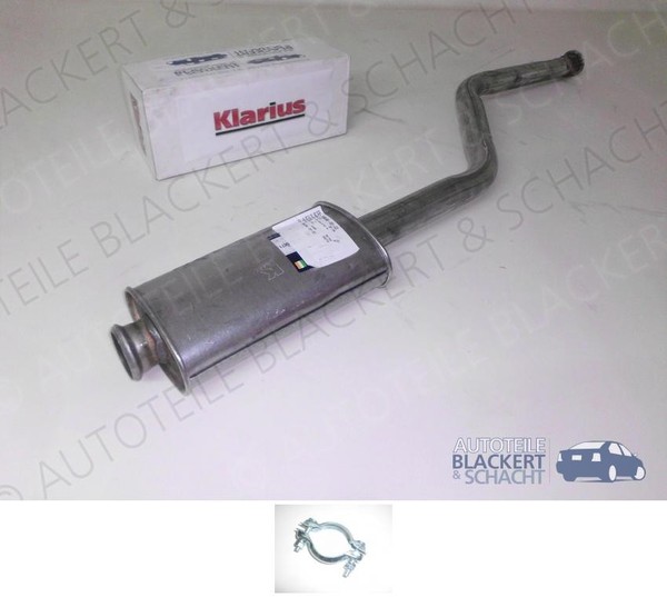 Klarius Auspuff Mitteltopf + Schellen für Citroen Xsara + Break + Coupe 2.0 16V-image
