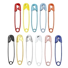 100 PCS Mixed Colored Safety Pins - 38mm / 1.5 Inch - Size 2 Multiple Colour