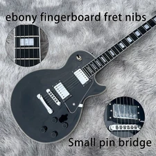 Electric guitar Black LP custom CTS pots alnico pickups SS frets bone nut