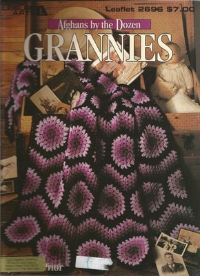 Crochet Patterns Afghans Grannies Leisure Arts Vintage 1990s Q03