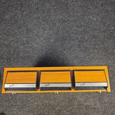 Vintage Audio 72 Cassette Tape Storage Organizer Case 3 Drawer Wood Grain 80s