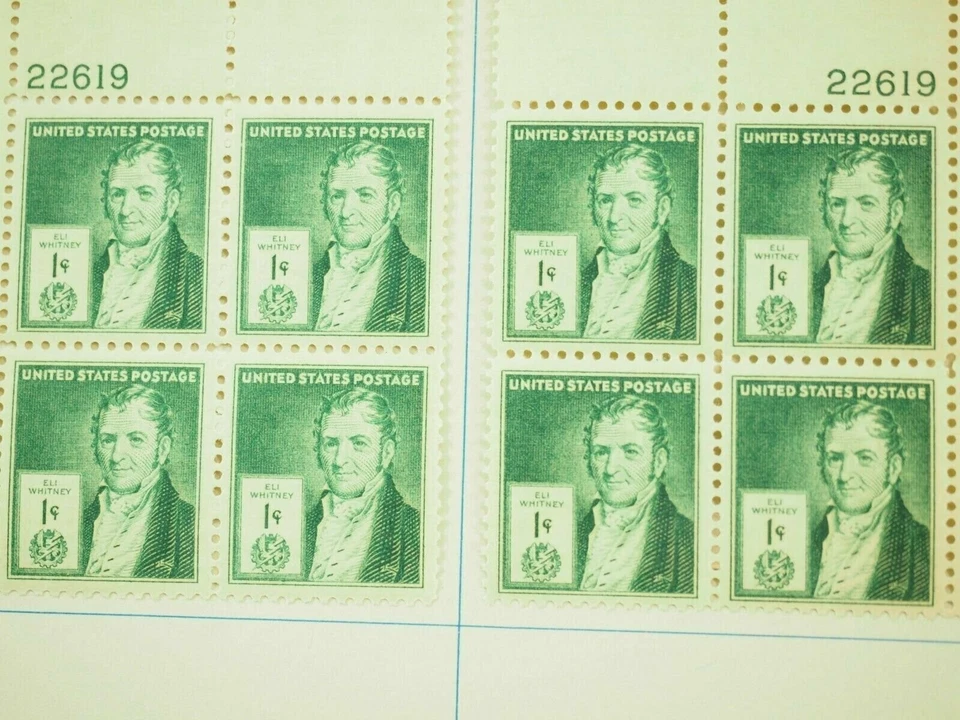 Scott # 889 E.Whitney Plate block (22619) block Two Corners 1940 1c FVF - Image 4 of 4