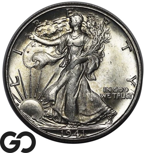 1941-D Walking Liberty Half Dollar, Gem BU++