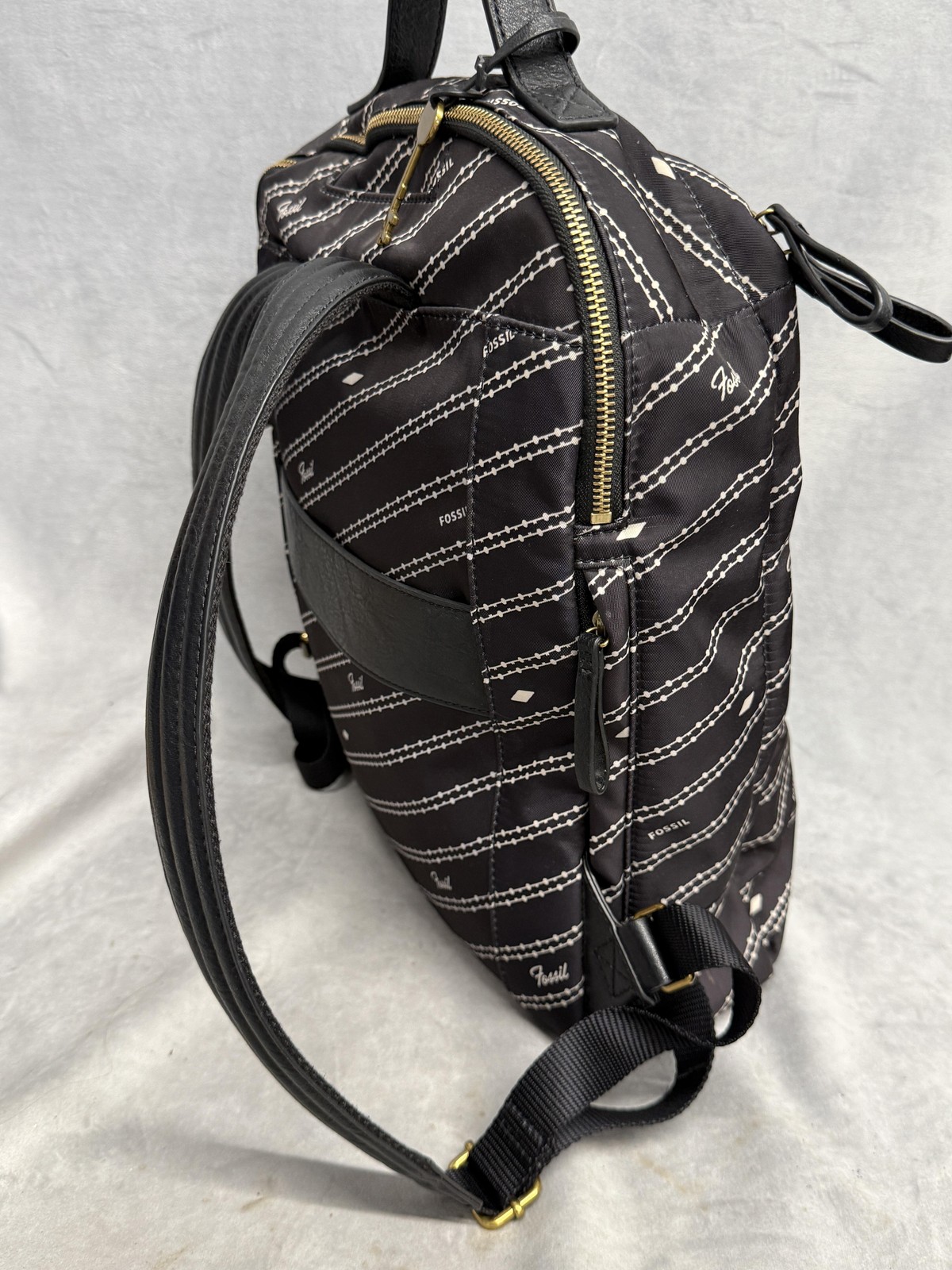 Fossil Backpack Womens Patterned Nylon Laptop Bag… - image 7
