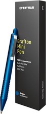 Grafton Aegean Mini Click Refillable 0.7mm Gel Pen, Pocket-Size Metal Writing