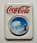Coca-Cola® 1 oz .999 Silver Polar Bear Colorized Round In TEP
