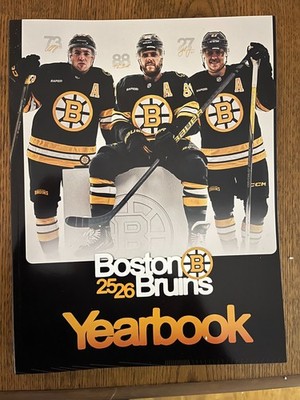 2025/26 BOSTON BRUINS  YEARBOOK OVER 100 PAGES PASTRNAK MCAVOY LINDSTROM