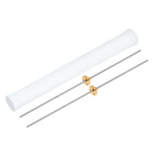 2 Pcs 300mm Tr4X1 Lead Screw with Brass Nuts and Plastic Tube, Silver