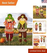 Charming 70cm Fall Scarecrow - 2 Pack  Perfect for Halloween  Thanksgiving