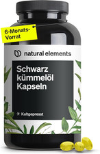 Natural Elements Schwarzkümmelöl (Original Nigella Sativa) – 400 Kapseln Im 6-Mo