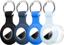 [4 Pack] for AirTag Holder Case - Upgraded Waterproof, Shockproof & Anti-Scratch