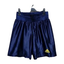 Adidas Boxing Shorts Blue Satin  Pro Adults Mens Size Medium 