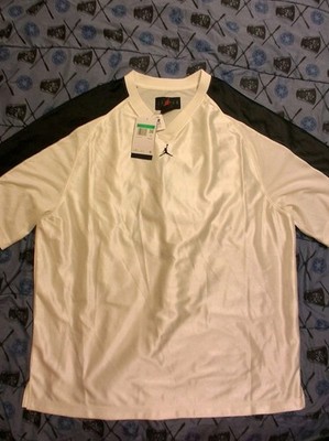 New Jordan Mesh Breathable White XL Short Sleeve Basketball Jersey $75 MSRP NWT