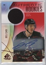 2024-25 SP Game Used Authentic Rookies Red Jersey 51/149 Aku Raty #274 Auto 1m2e