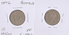 AUSTRIA 20 heller 1892 Rare!!!