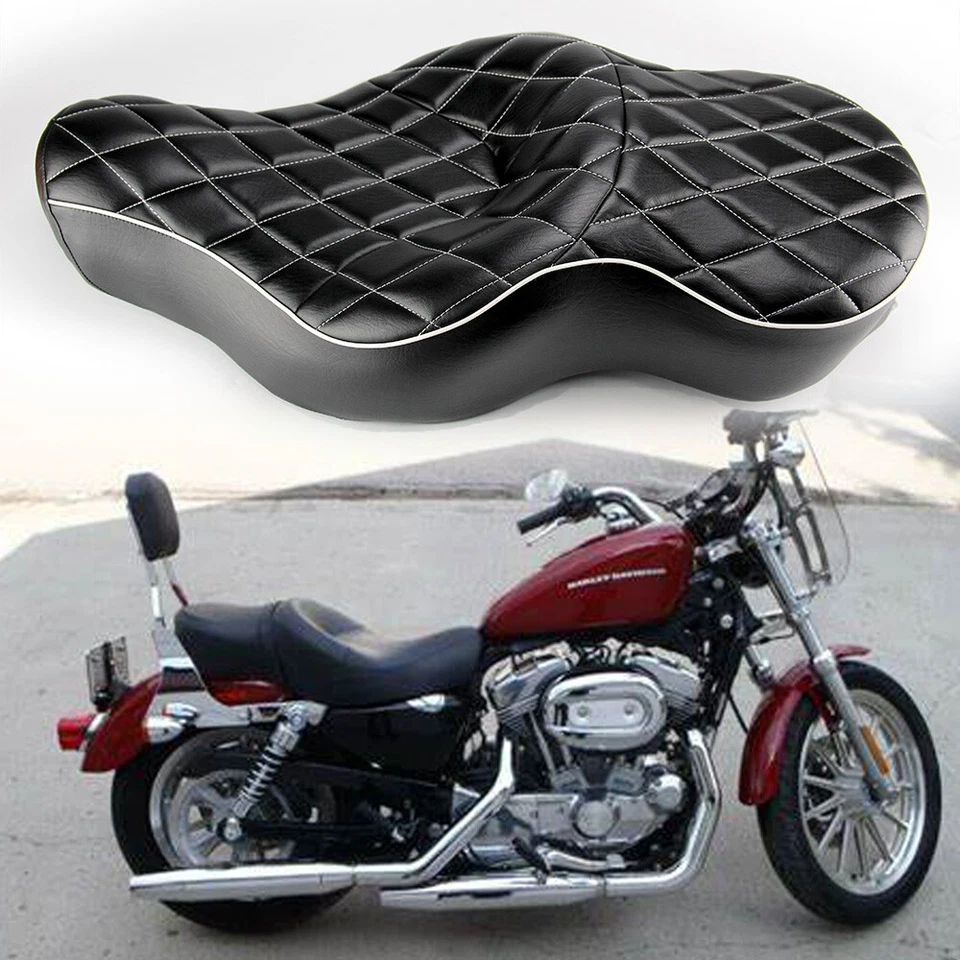 Asiento de dos asientos para conductor de motocicleta pasajero para Harley Sportster 883 1200 2004-2022 Foto 4 de 4