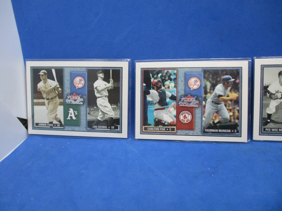 2002 Fleer Fall Classic Rival Factions 8 Card Lot w Gehrig, Ryan, Robinson, Foxx - Image 2 of 4