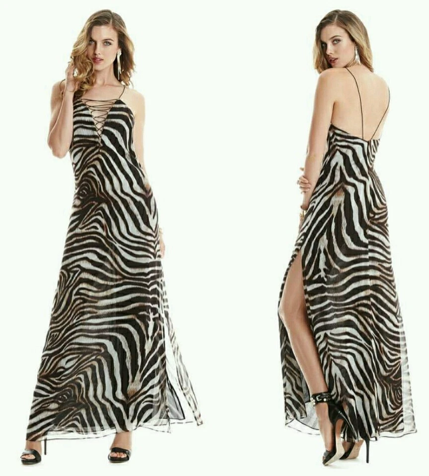 💕🐾 GUESS BY MARCIANO MULHOLLAND ANIMAL PRINT MAXI 🐾💕 | eBay