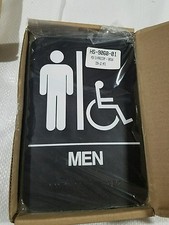 Don Jo HS-9060-01 ADA Compliant Sign, Men'S/Handicap Brown